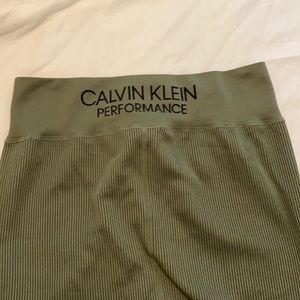 Calvin Klein performance olive green leggings